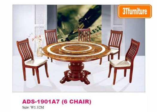 โต๊ะอาหารหน้าหินอ่อน ADS-1901A7 โต๊ะอาหารหน้าหินอ่อน ADS-1901A7